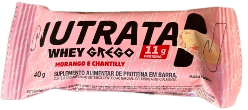 Grego Bar Morango com Chantilly 40g Nutrata