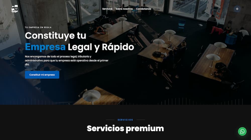 Captura de pantalla del proyecto Celpi