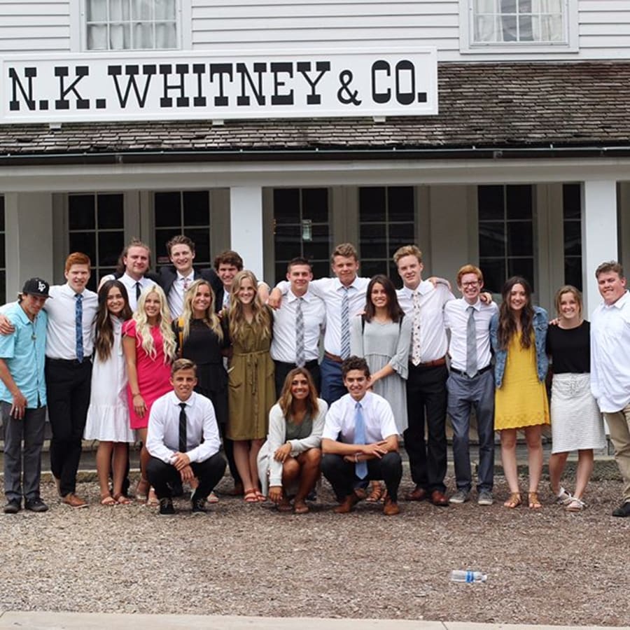 Students visiting the Kirtland Temple