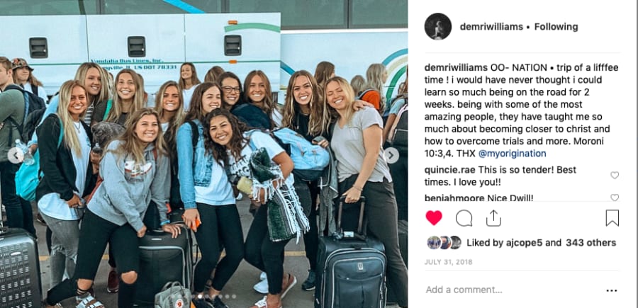 Origination social testimonial post