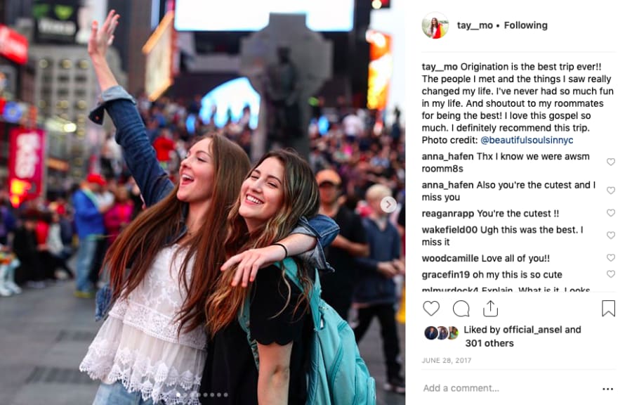 Origination social testimonial post