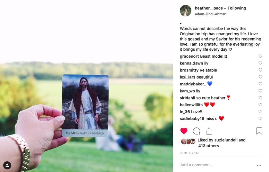 Origination social testimonial post