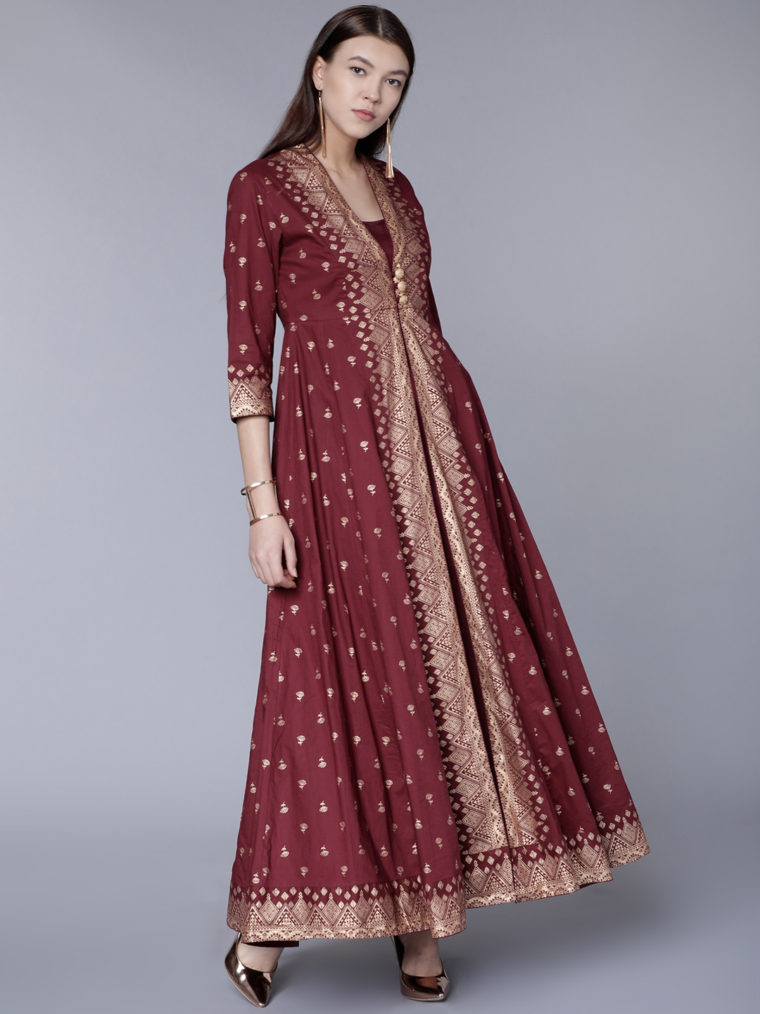 anarkali gown myntra