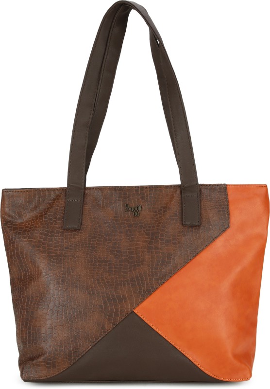 Women Brown, Orange Shoulder Bag Price in India