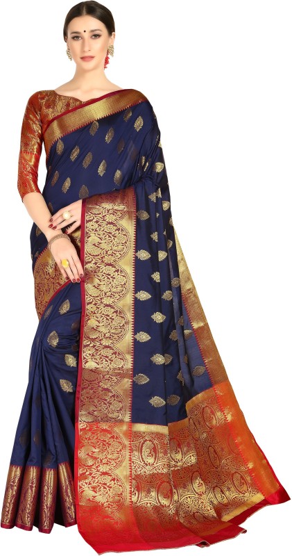 Self Design, Embroidered, Woven, Embellished Kanjivaram Silk Blend, Jacquard, Art Silk Saree Price in India