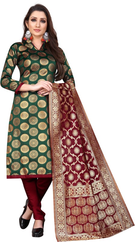 SATYAM WEAVES Brocade Woven Salwar Suit Material Price in India