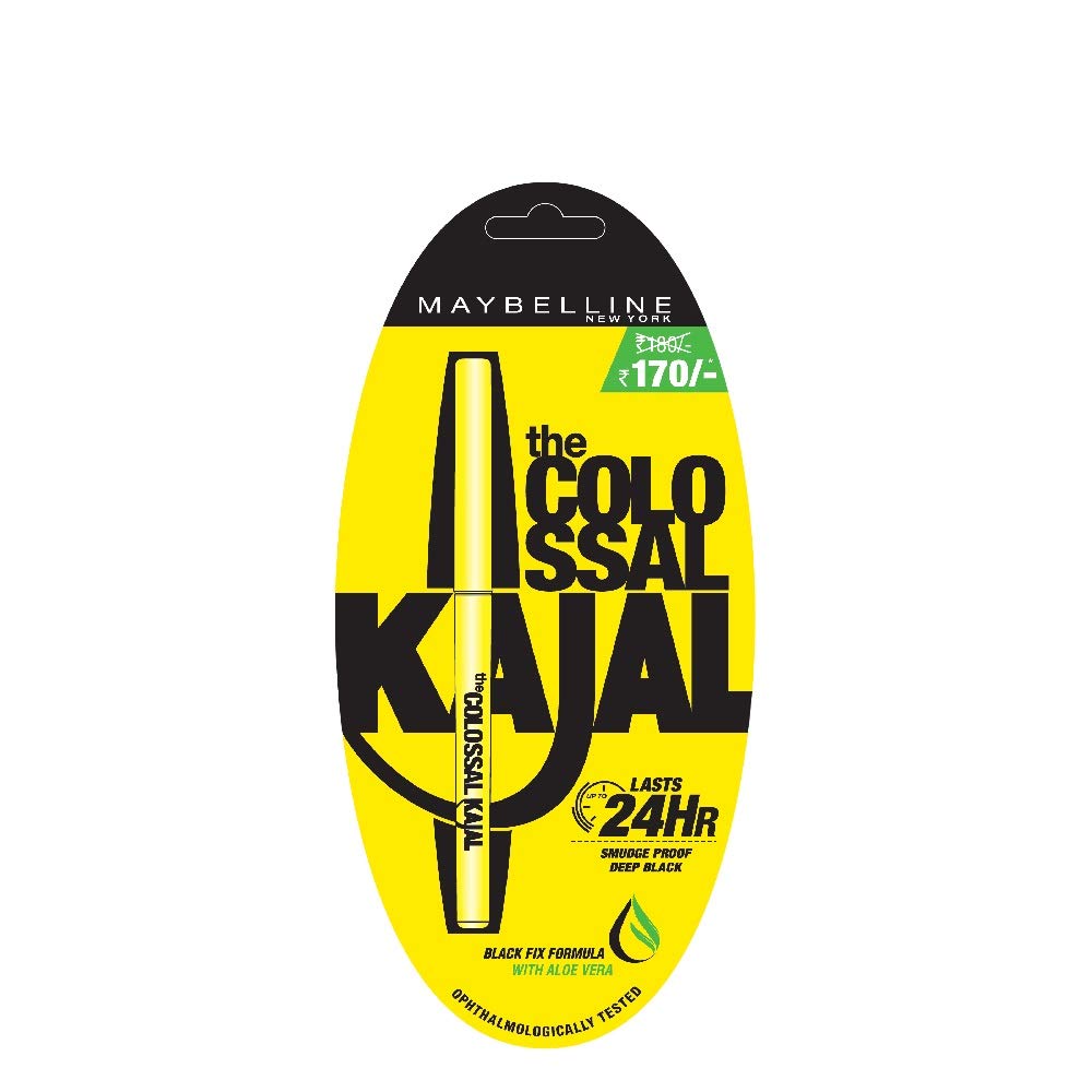 Maybelline New York Colossal Kajal, Black, 0.35g Price in India