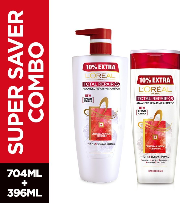 L'Oreal Paris Total Repair 5 Shampoo Plus Combo Pack Price in India