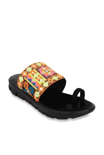 Catwalk Orange Toe Ring Sandals Price in India Full