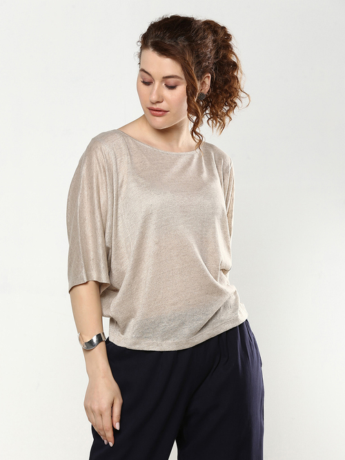 Meraki Beige Textured Shirt Price in India