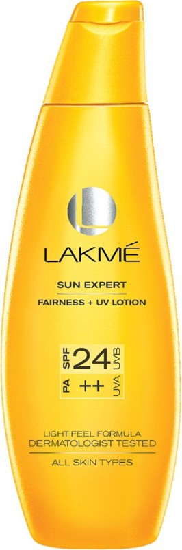 Lakme Sun Expert Fairness UV Sunscreen Lotion - SPF 24 PA++ Price in India