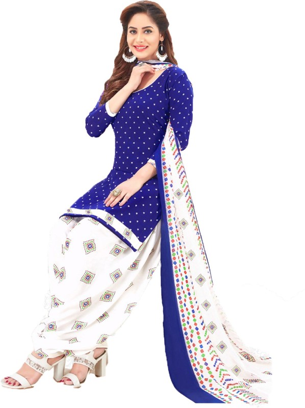 Sharvi Crepe Printed Salwar Suit Material Price in India