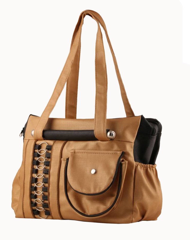 Women Tan, Black Shoulder Bag Price in India