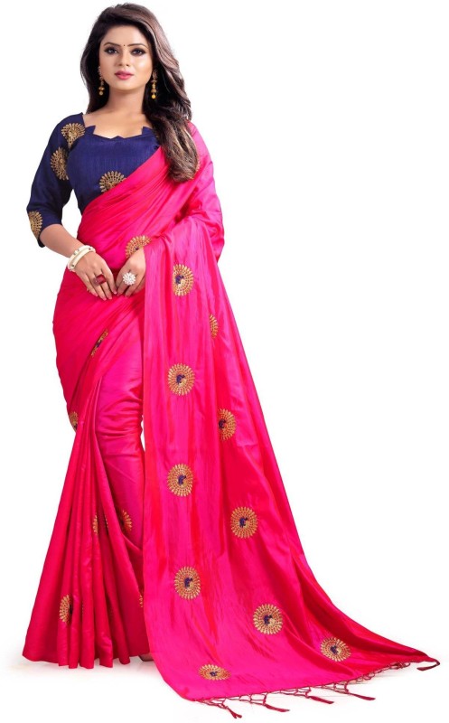 Embroidered Fashion Poly Silk Saree Price in India