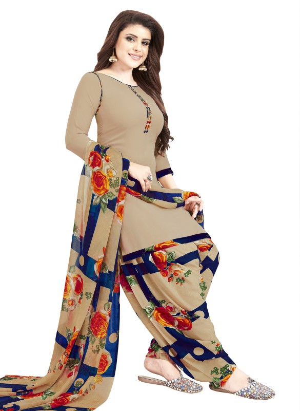 Fashion Valley Crepe Floral Print Salwar Suit Material Price in India