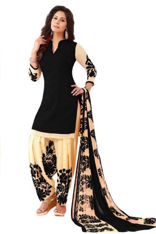 Reya Crepe Printed Salwar Suit Material Price in India