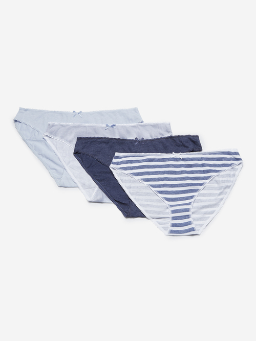 Wunderlove by Westside Grey Bikini Briefs Set Of Four Price in India