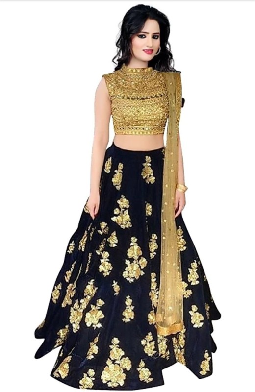 Embellished Semi Stitched Lehenga, Choli and Dupatta Set Price in India