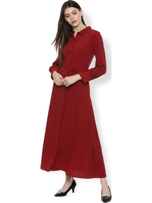 Van Heusen Red Regular Fit Dress Price in India