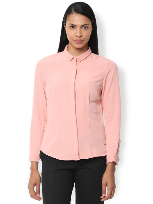 Van Heusen Peach Regular Fit Shirt Price in India