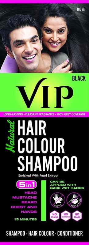 VIP NATURAL HAIR COLOUR SHAMPOO 180 ML Hair Color Price in India