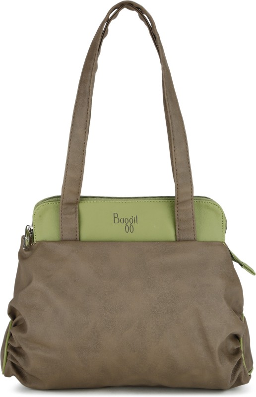 Women Brown, Green Hand-held Bag Price in India