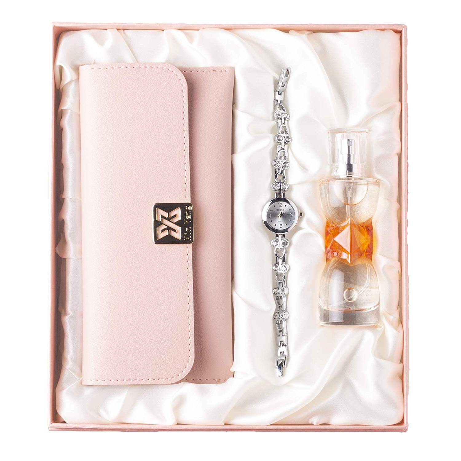 Avighna Women's Luxurious Perfume, Watch and Multicolour Clutch Combo Set Price in India