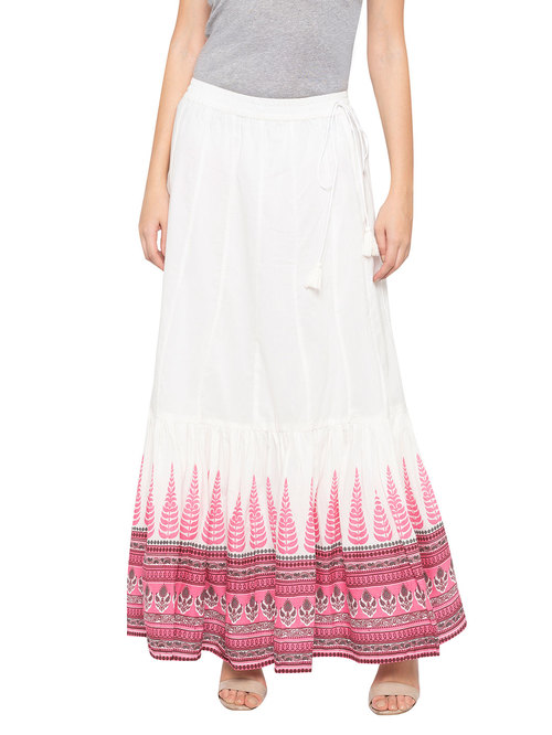 Globus Beige Printed Skirt Price in India