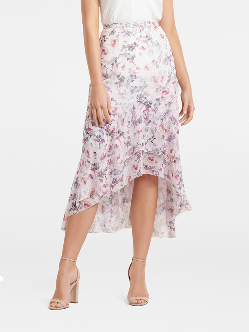 Forever New Pink Floral Print Isabella Skirt Price in India