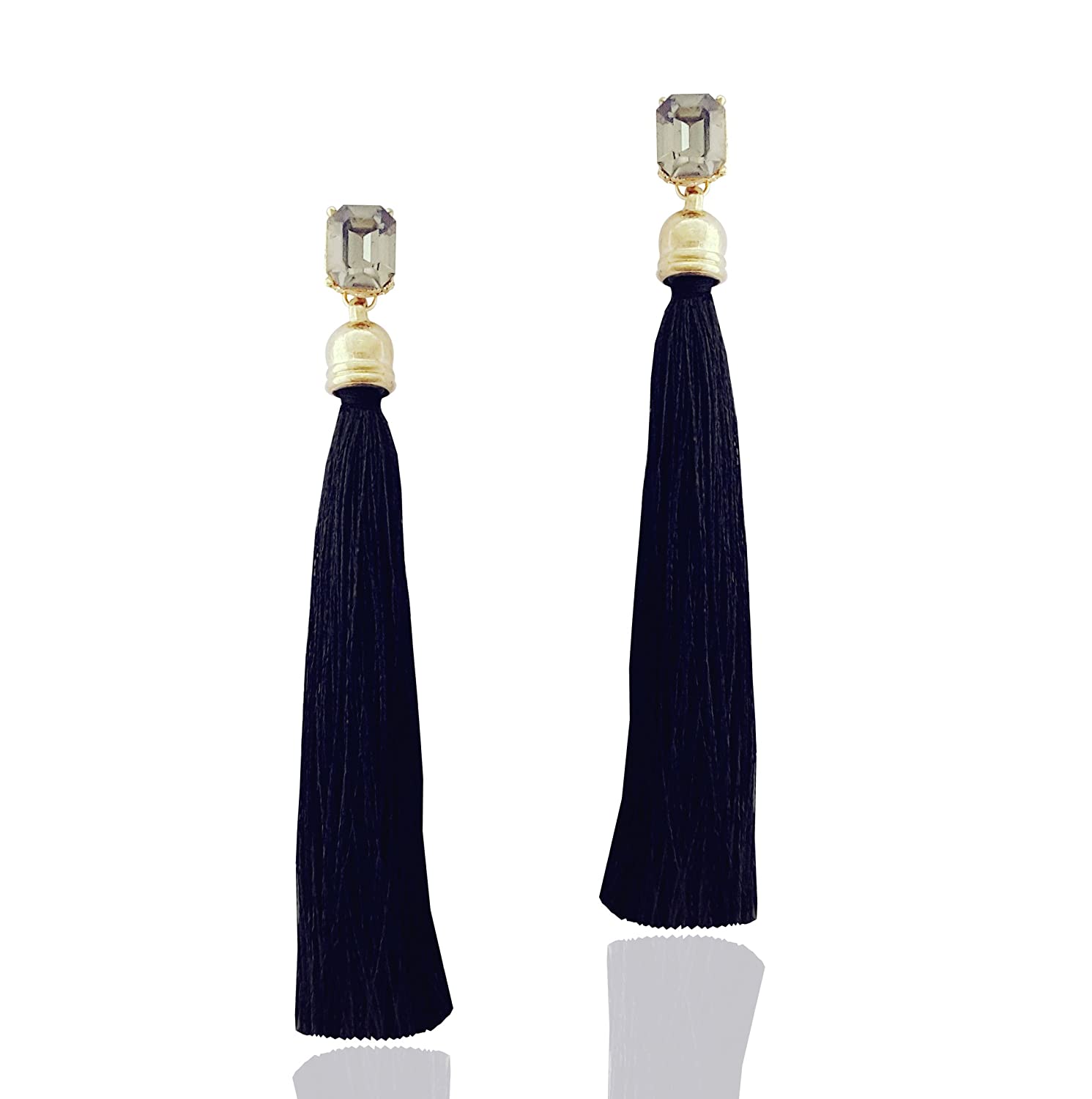 Moonstruck Thread Long Tassel Earring for Women And Girls Price in India