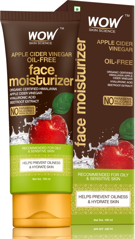 WOW Skin Science Organic Apple Cider Vinegar Face Moisturizer - Oil Free, Quick Absorbing - For Normal/Oily and Acne Prone Skin - No Parabens, Silicones, Mineral Oil, Color - 100mL Price in India