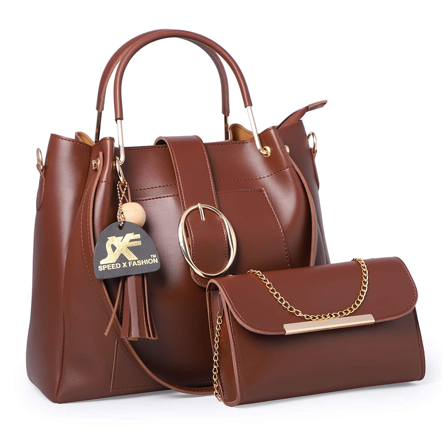 Speed X Fashion Women's Brown Hand Held Bag (Combo) Price in India