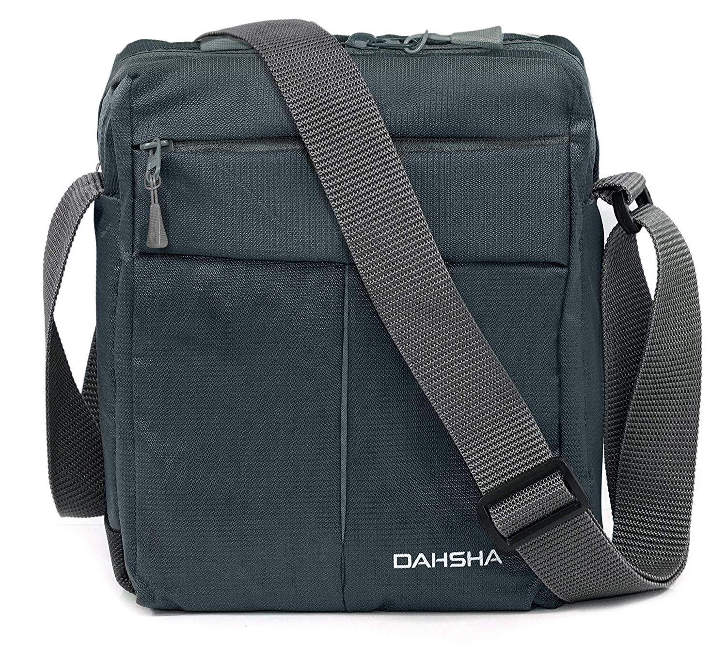 DAHSHA Nylon Cross Body Messenger Sling Bag Travel Office Business Messenger one Side Shoulder Bag for Men Women (Rock Garden Grey, 20 X 9 x 26 cm) Price in India