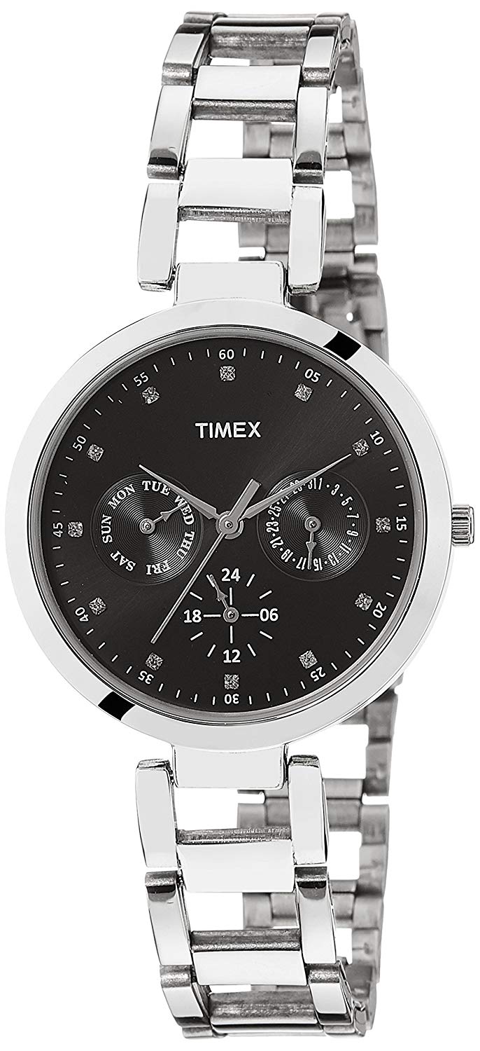 Timex E-Class Analog Black Dial Women's Watch - TW000X205 Price in India