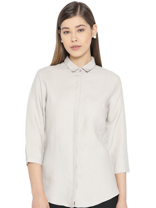 Hancock Beige Linen Shirt Price in India