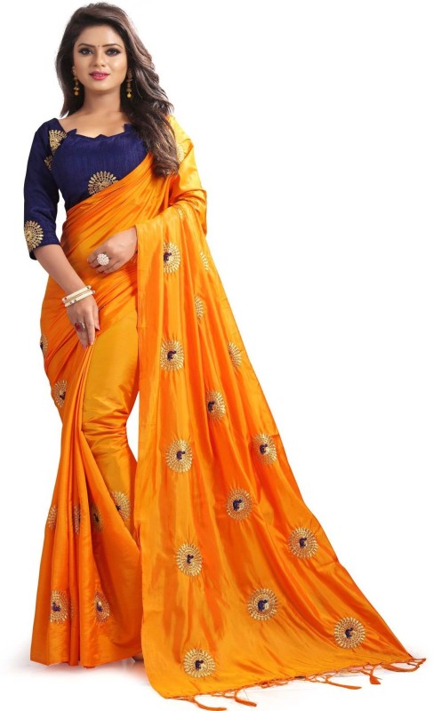 Embroidered Fashion Poly Silk Saree Price in India