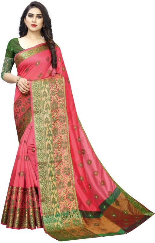 Woven Daily Wear Tussar Silk, Bhagalpuri Silk, Georgette Silk Blend, Cotton Silk Saree Price in India