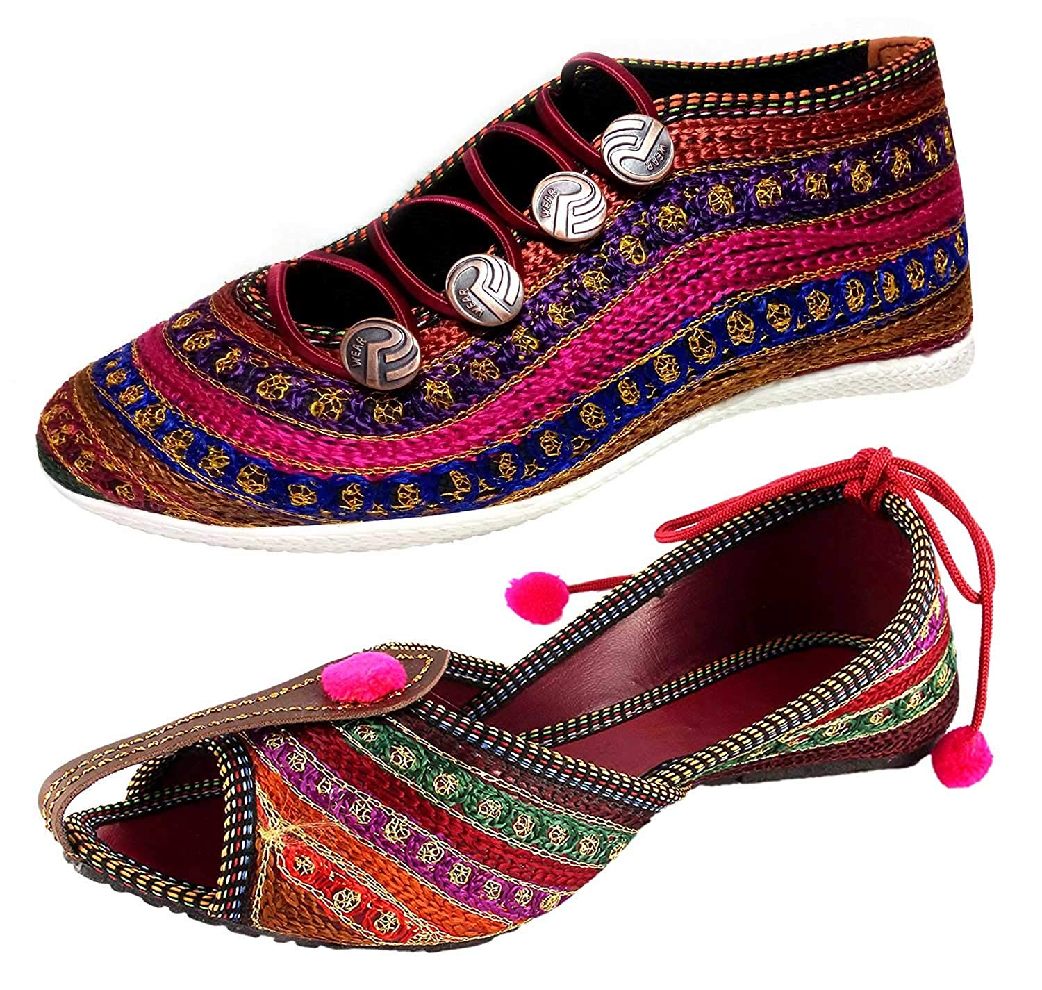 ZIAULA Women Flat Ethnic Bellies and Shoes Combo Pack Price in India