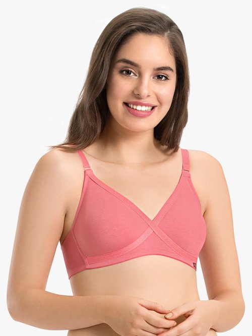 Every De by Amante Sunkist Coral Non Padded Non Wired Full Coverage Bra Price in India