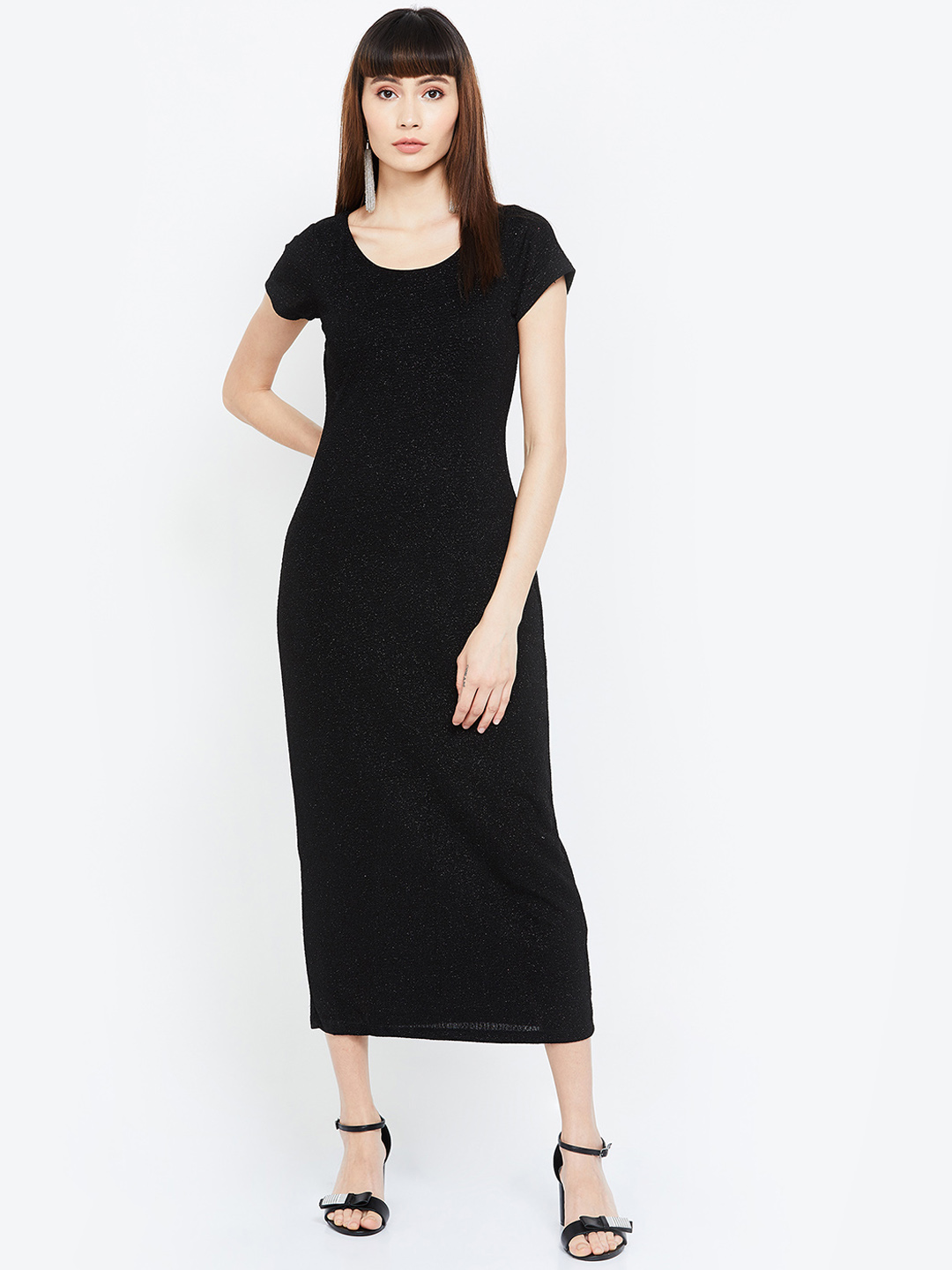 CODE by Lifestyle Women Black Embellished Sheath Dress Price in India