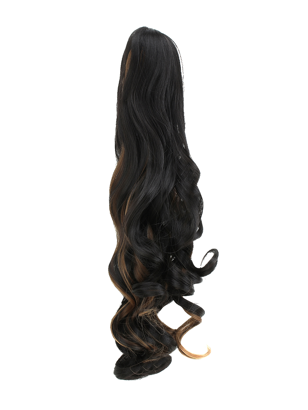 Rozia Women Brown & Black Curly Synthetic Hair Piece Ponytail Extension Clutcher Price in India