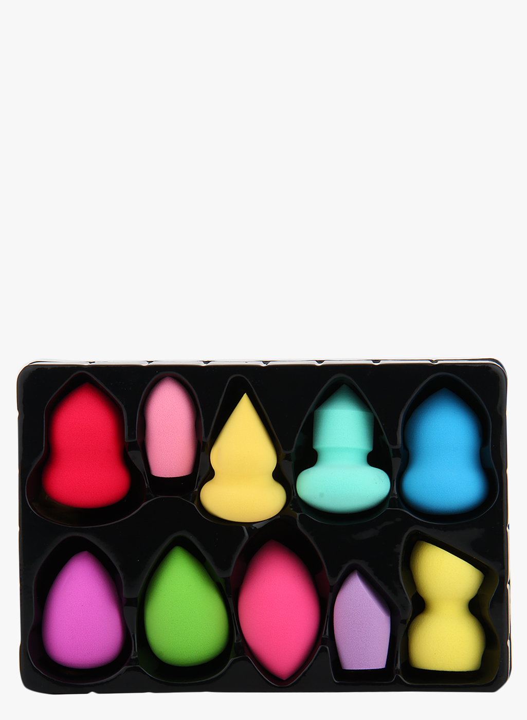 Makeup Blender Puff Sponge Set Of 10 Latex Free Sponges In Varied Colors Price in India