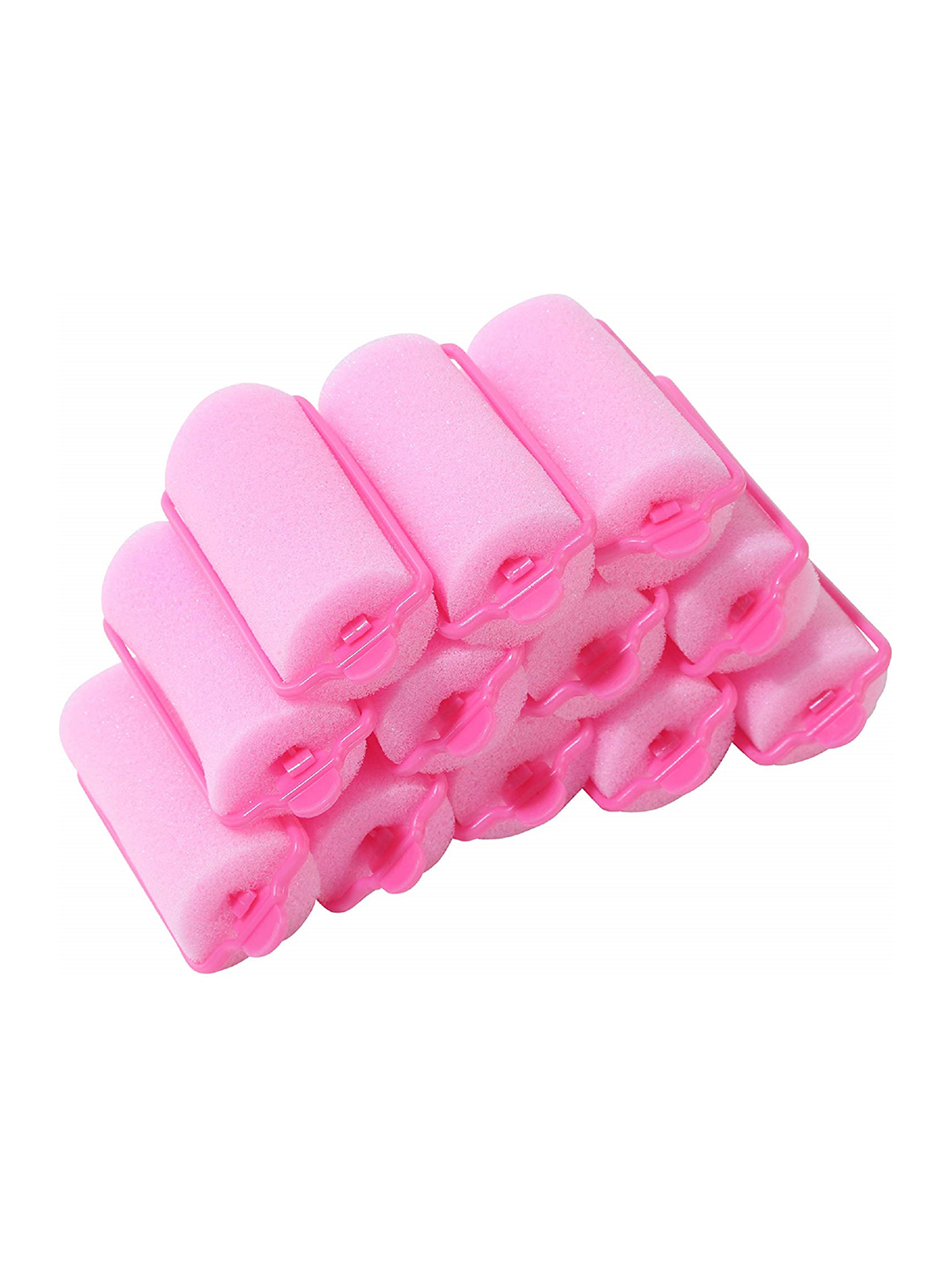 Rozia Women Set Of 12 Pink Sponge Hair Rollers Price in India