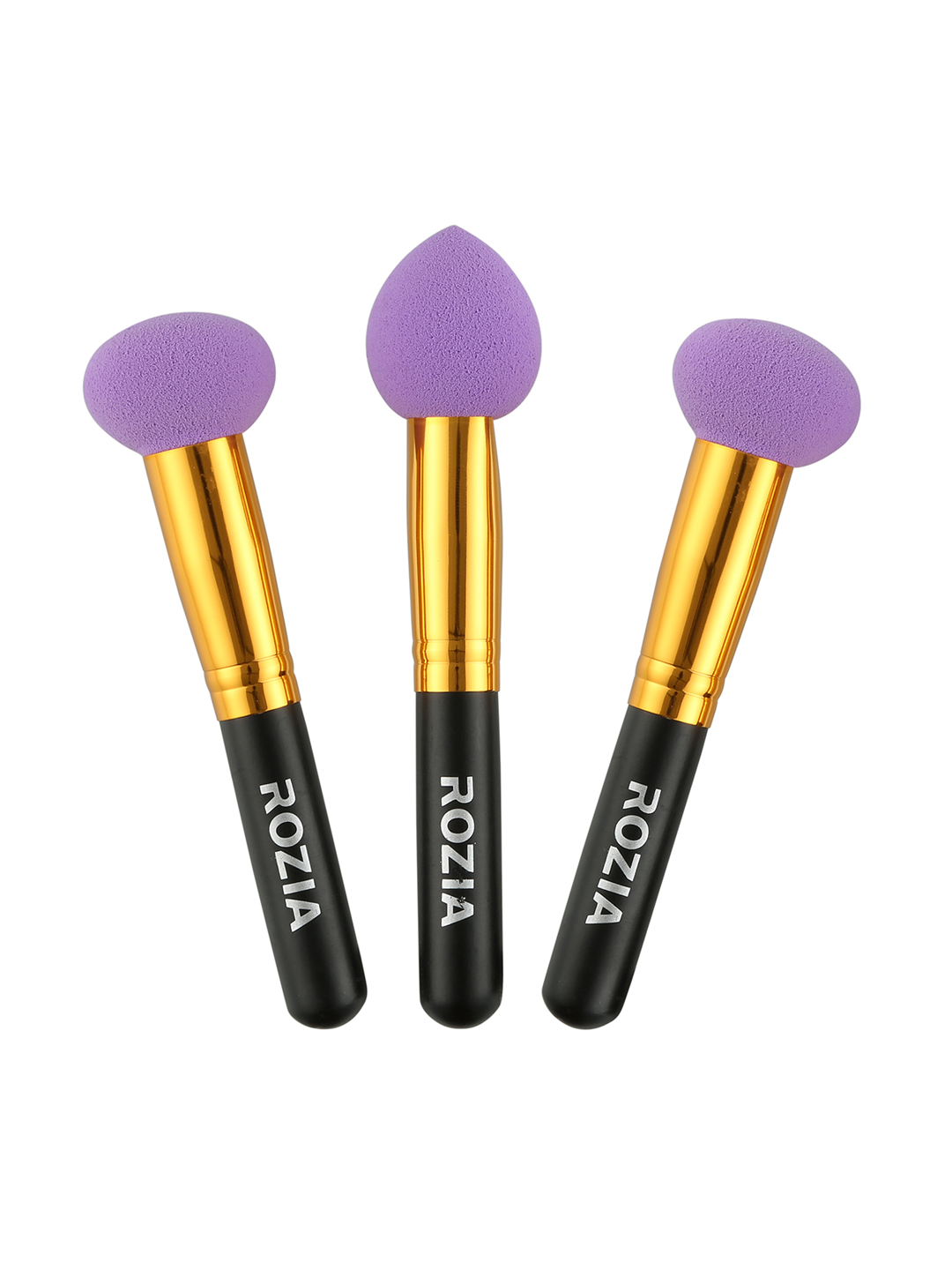 Rozia Women Set of 3 Black Cosmetic Makeup Blender Sponges Price in India