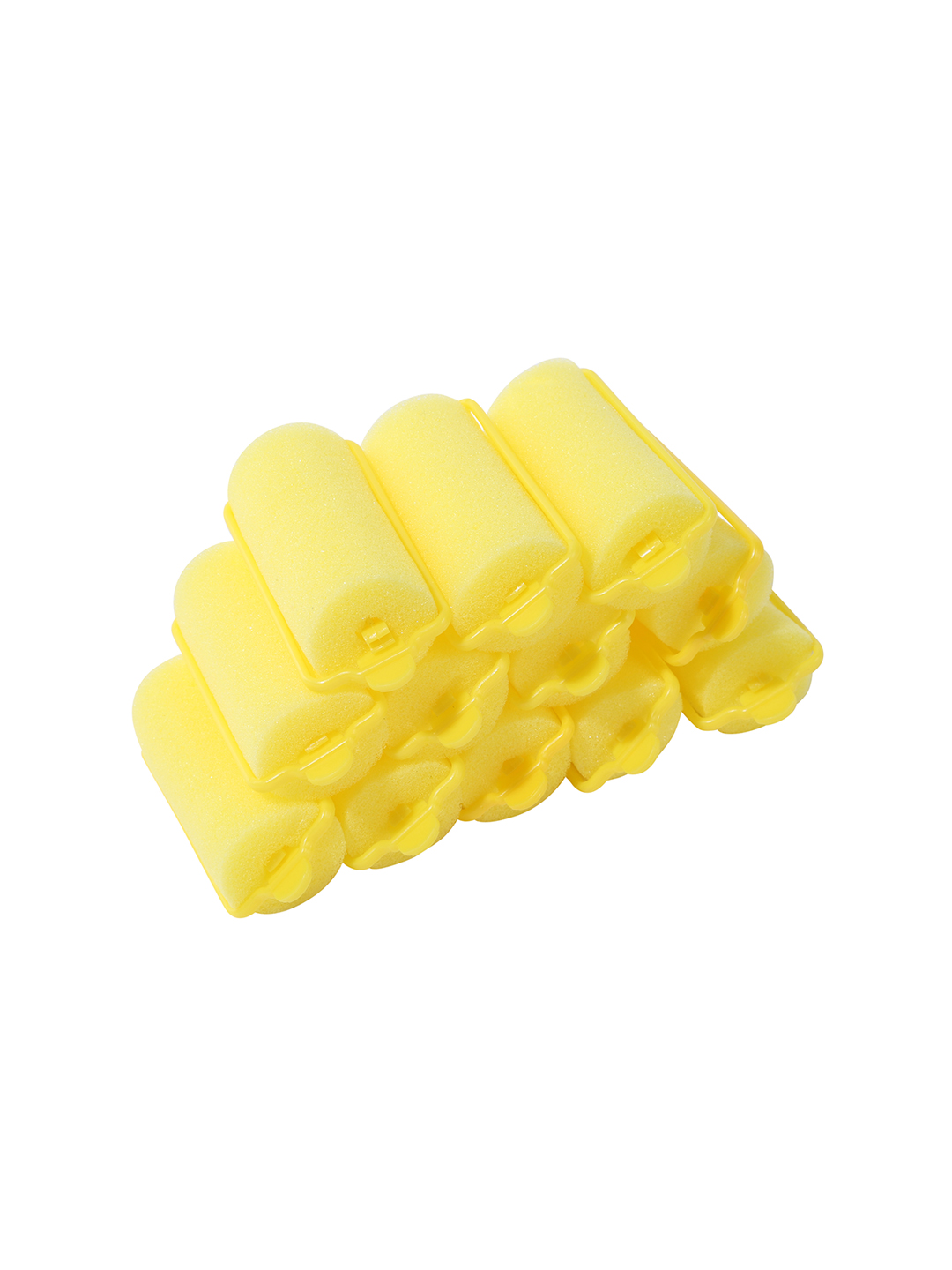 Rozia Yellow 12 Pieces Foam Sponge Hair Roller Curler 28mm Price in India