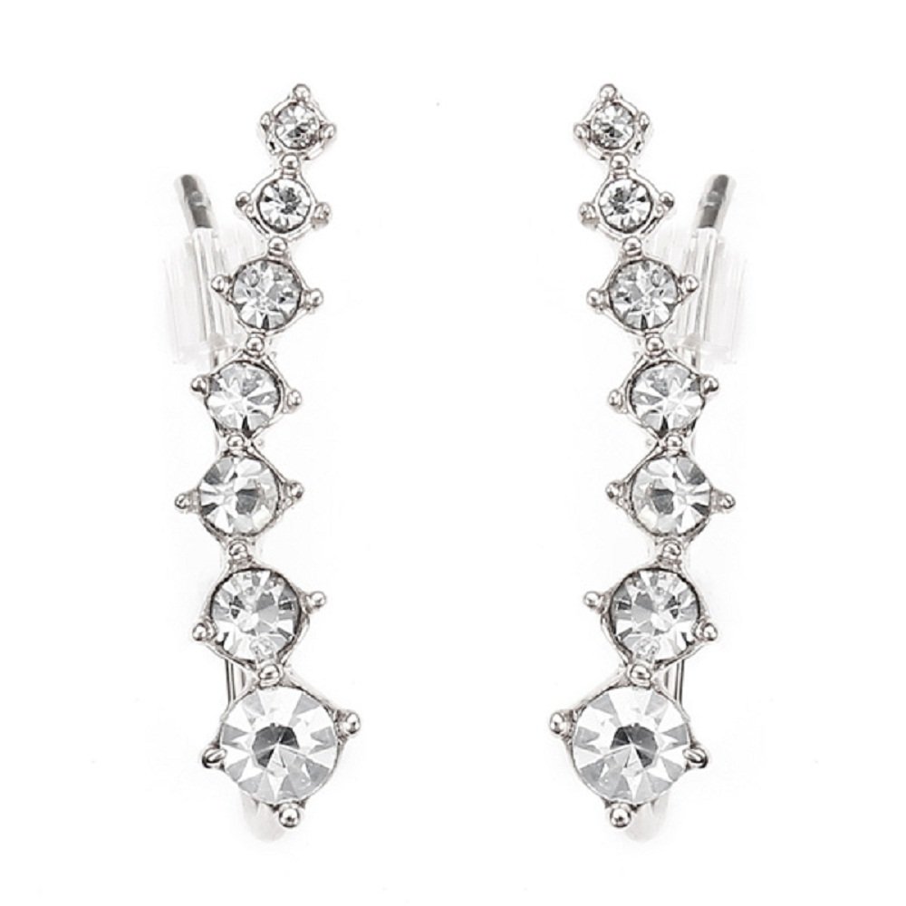 RUVEE Metal Silver Elemental Stars Hook Alloy Cuff Earring for Women Price in India