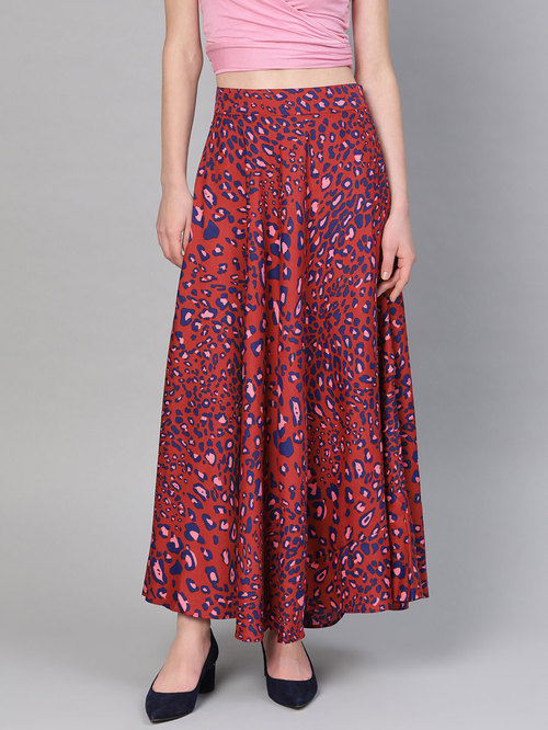 The Vanca Red Printed Skirt Price in India
