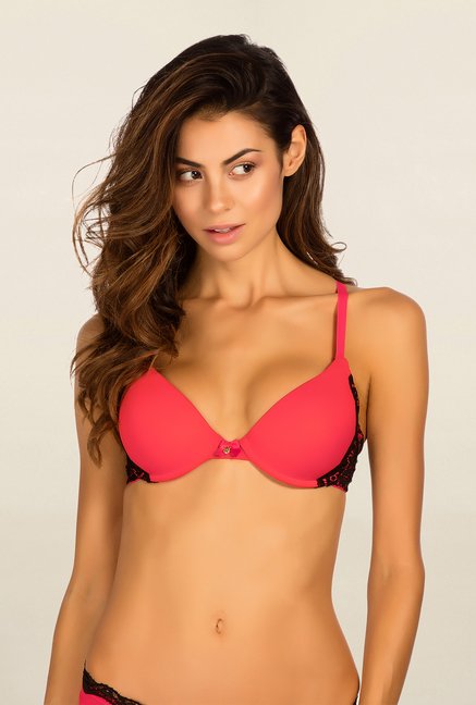 Candyskin Red Under Wired Padded Push Up Bra Price in India