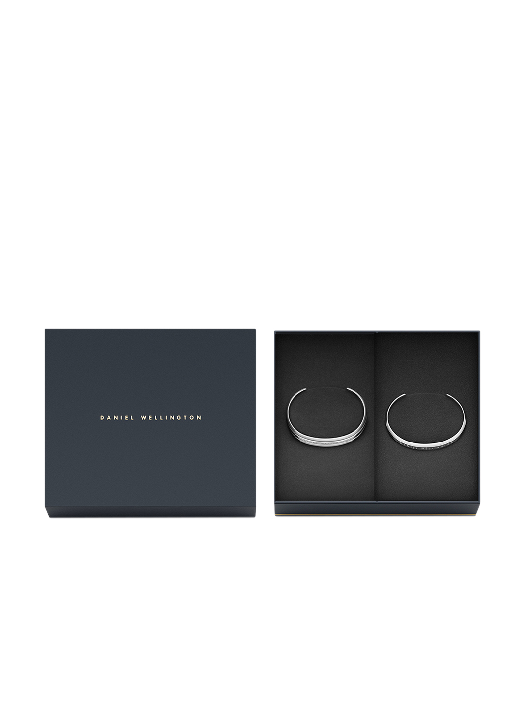 Daniel Wellington Set Of 2 Classic Silver-Plated & Silver White Bracelet Gift Set Price in India