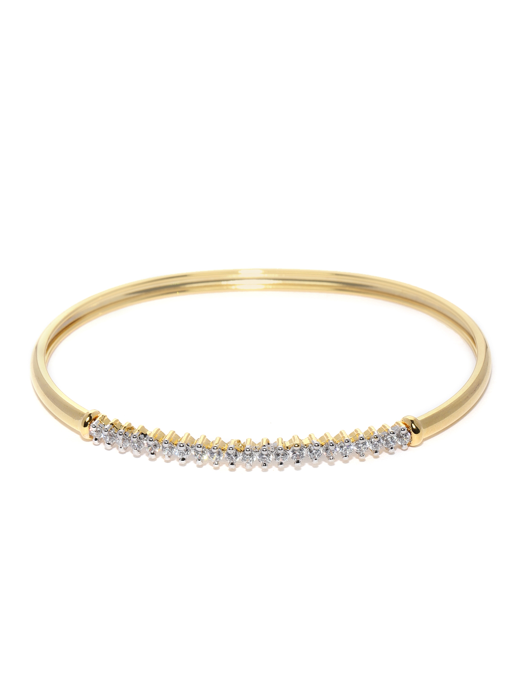 Zaveri Pearls Gold-Toned Cubic Zirconia Bracelet Price in India